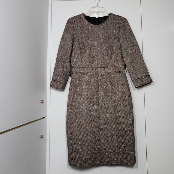 J.Crew Tweed Sheath Dress Size 6 Wool blend - Picture 1 of 8